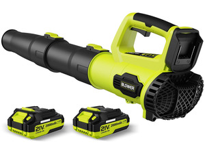 Leaf Blower Cordless, Electric Cordless Leaf Blower with 2 Batteries and Fast Charger, Lightweight Battery Powered Leaf Blowers for Lawn Care, Patio Cleaning