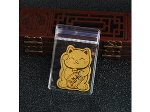 5Pcs Gold Foil Lucky Cat Phone Sticker Year Decoration