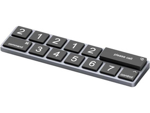 Temporary Car Parking Phone Number Card Rotation Hidden Telephone Number Plate Styling for Apple Magic Keyboard with 5 Sets of Numeric Keyboard caps (2-Row)