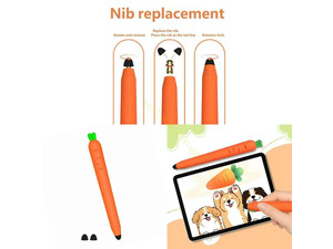 Universal Styluses Pen with Carrot Design for Tablets Drawing Boards Electronic