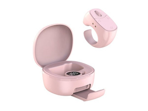 Smart Scrolling Bluetooth Remote Ring,Multi-Function Finger Air Mouse Wearable Mini Travel Remote Control with Charging Case for Selfies Video E-Books Page Turner for PC Laptop Phone Tablet-pink