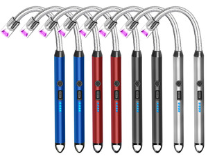 8 Pack Candle Lighter Electric Rechargeable Flameless Arc Lighters Flexible Neck USB Plasma Long Lighter for Candles BBQ Grill Camping Birthday Fireworks