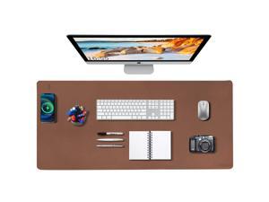 Desk Mat Wireless Charging Mouse Pad Large 32x16 Journey Desk Pad Mat with Wireless Charger Waterproof Leather Computer Mat with Phone Charger Mousepad Non-Slip for Keyboard and Mouse