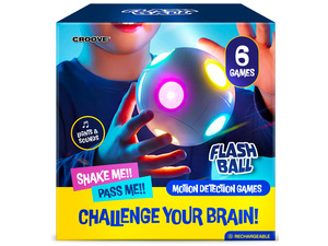 Handheld Light-Up Brain & Memory Action Ball, 6 Games, Kids 7-13 | Rechargeable, Coolest Electronic Memory Game for Boys & Girls Ages 7-13
