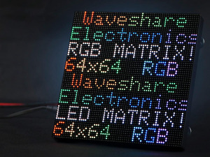 RGB Full-Color LED Matrix Panel 64&times;64 Pixels, 2.5mm Pitch, 4096 Individual RGB LEDs, Adjustable Brightness, Support Raspberry Pi/Raspberry Pi Pico/ESP32/Ardu, Display Text, Colorful Image/Animation