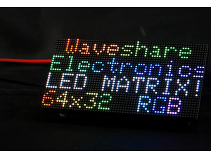 RGB Full-Color LED Matrix Panel 64x32 Pixels, 2.5mm Pitch, 2048 Individual RGB LEDs, Adjustable Brightness, Support Raspberry Pi/Raspberry Pi Pico/ESP32/Ardu, Display Text, Colorful Image/Animation