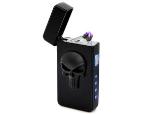 Electric Lighter - Gifts for Men - Cool Lighters - Electric Lighters Rechargeable - Mens Gifts - Skull Lighter - Birthday Gifts for Men - Stocking Stuffers - (Black Skull)