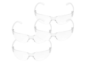 4Pcs Protective Anti-Spittle Glasses Eye Protector Transparent Lens Smooth Dust Wind Shield for Adults or Safety