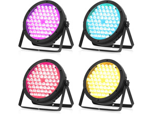 BETOPPER Stage Lighting 120W Par Light RGBW 4-in-1 Stage Lights, DJ Light DMX for Concert and Events,4 Packs
