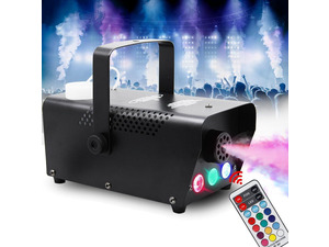 ATDAWN Fog Machine with Lights, Wireless Remote Control, Smoke Machine with 7 Colors Lights for Stage Party Effect, Halloween Wedding Special Event