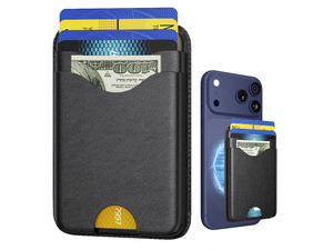 Magnetic Mag-Safe Card Holder for MagSafe Wallet,RFID Leather Mag-Safe Accessories for iPhone, Phone Wallet for iPhone 17/16/15/14/13/12 Series, Not for Mini,Slim