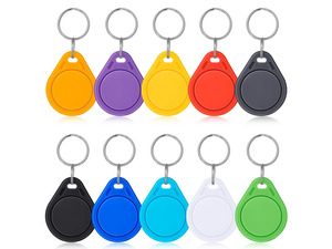 10 Pcs Nfc Tags Keytags Nfc Key Keychain Business Card Digital Programmable 504 Bytes Memory, Compatible with Mobile Phone (Multicolor)
