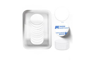 NFC Tags Tag215 Blank NFC Cards Stickers Rewritable Programmable NFC 215 Chip NFC Coins 25mm with Adhesive Back504 Bytes Memory Compatible with NFC Enabled Phones Devices (10)