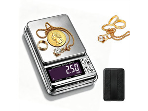 Coin Scale, 600g x 0.01g Jewelry Scale with 7 Units & 3 Charging Interfaces, Digital Portable Pocket Gram Scale for Coin Collectors, Jewelers, Gold, Silver Dollar