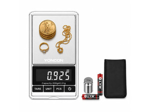 Digital Coin Scale, Gram Scale 0.01g Accuracy for Coin Collectors, Bank Tellers and Home Use, Ideal Scale for Gold and Jewelry, 200g Capacity with Calibration Weight