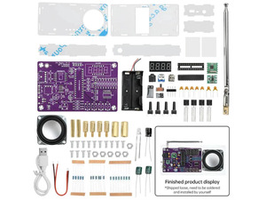 AJMRTC DIY FM Radio Soldering Kit, 87.5MHz108MHz Digital Tube Display FM Receiver PCB Solder Learning Kit for Electronics Practice, Student STEM Educational Project