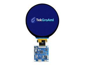 TekGroAml 4-Inch Round TFT LCD Display with HDMI Video Port, 720x720, 300 nits Circular Screen for PC Sensor Panel and DIY Dashboard, Flight Simulator ,USB 5V Power