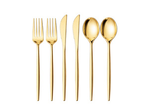 300PCS Gold Plastic Silverware Set Disposable - Heavy Duty Gold Utensils Set - Plastic Cutlery Disposable - Include 100 Knives, 100 Forks, 100 Spoons for Party & Wedding
