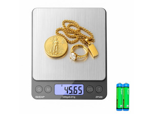 Digital Jewelry Scale  500g x 0.01g Precision Gold Scale for Jewelers & Collectors, Digital Coin Scale with Backlit LCD, Tare Function Ideal for Gemstones, Bullion & Coins.