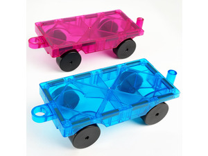 Bmag 2PCS Magnetic Car Set, Construction Vehicle Building Tiles, STEM Educational Magnet Toys for Boys and Girls