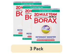 20 Mule Team Borax All Natural Laundry Detergent Booster & Multi-Purpose Household Cleaner, 65 oz, 3 Pack