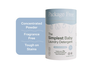 Package Free Simplest Unscented Baby Laundry Detergent Powder, 100 Loads