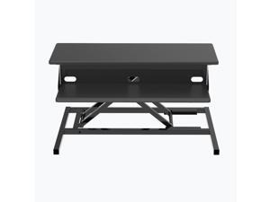 Luxor Two-Tier Pneumatic Standing Desk Converter - Black Luxor Two-Tier Pneumatic Standing Desk Converter - Black