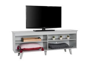 WE Furniture 58" Wood Contemporary TV Console - Grey