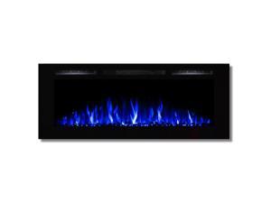 Regal Flame Fusion 50" Built-in Ventless Heater Recessed Wall Mounted Electric Fireplace - Pebble