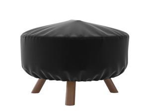 Dura Covers 32" Black Heavy Duty Round Fire Pit Cover - Durable and Water Resistant Firepit Cover