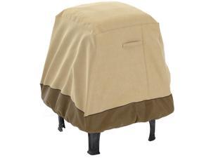 Fade Proof Two Tone 35" Heavy Duty Square Chimney Firepit Bowl Table Cover, XL Fade Proof Two Tone 35" Heavy Duty Square Chimney Firepit Bowl Table Cover, XL