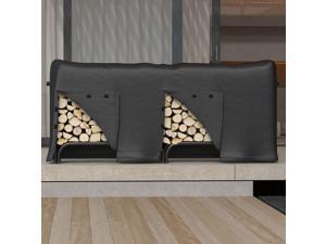 Gibson Living Heavy Duty 8 Foot Indoor Outdoor Black Water Resistant Firewood Log Rack Cover Gibson Living Heavy Duty 8 Foot Indoor Outdoor Black Water Resistant Firewood Log Rack Cover