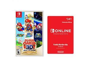 Super Mario 3D All-Stars Nintendo Switch + Nintendo Switch Online Family Membership 12 Month Code - For Nintendo Switch & Nintendo Switch Lite - Online Activation only - 12 Month Membership - Acti Super Mario 3D All-Stars Nintendo Switch + Nintendo Switch Online Family Membership 12 Month Code - For Nintendo Switch & Nintendo Switch Lite - Online Activation only - 12 Month Membership - Acti