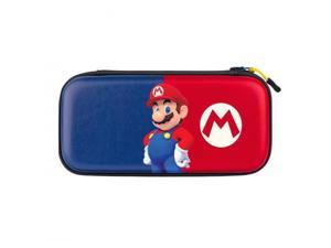 Power Pose Mario Slim Deluxe Travel Case  Super Mario Edition  Integrated Stand  Compatible with Nintendo Switch Switch Lite and OLED  Nylon Wrist Strap  Unique console lift strap