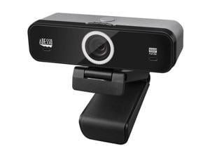 Adesso CyberTrack K1 Webcam - 2.1 Megapixel - 30 fps - USB 2.0 - 1920 x 1080 Video - CMOS Sensor - Fixed Focus - Microphone - Monitor, Notebook, TV - Windows 10