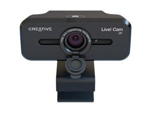 Creative Live! Cam Sync V3 2K QHD USB Webcam with 4X Digital Zoom (4 Zoom Modes from Wide Angle to Narrow Portrait View), Privacy Lens, 2 Mics, for PC and Mac - 2560 x 1440 Video - CMOS Sensor - 4x Di