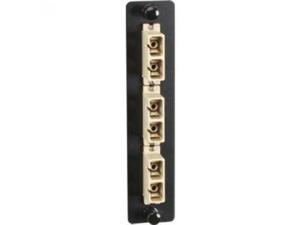 FIBER ADAPTER PANEL - LOW-DENSITY, MULTIMODE, CERAMIC SLEEVE, (3) SC DUPLEX, BEI FIBER ADAPTER PANEL - LOW-DENSITY, MULTIMODE, CERAMIC SLEEVE, (3) SC DUPLEX, BEI