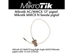 Mikrotik AC/MMCX 12" pigtail Mikrotik MMCX N female pigtail, (310mm), AC/MMCX Pigtail for connecting wireless card to external antenna