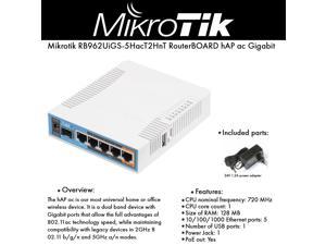 MikroTik - RB962UIGS-5HACT2HNT - MikroTik hAP ac Gigabit Dual Band Indoor Access Point (built-in antennas) INTL