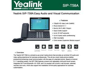 Yealink SIP-T58A IP Phone Smart Media Android HD Phone 16-Lines, USB port Yealink SIP-T58A IP Phone Smart Media Android HD Phone 16-Lines, USB port