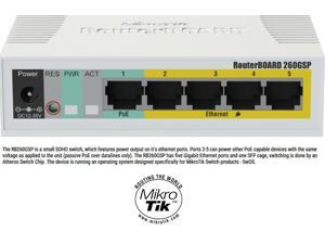 Mikrotik Routerboard 260GSP, RB260GSP 5 port Gigabit Smart Switch PoE SwOS SFP