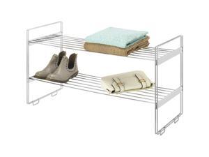 Metal Stackable Closet Shelves, Chrome Finish - by Whitmor Metal Stackable Closet Shelves, Chrome Finish - by Whitmor