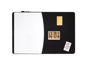 Quartet Tack & Write Board 35 x 23 1/2 Black/White Surface Black Frame 06545BK Quartet Tack & Write Board 35 x 23 1/2 Black/White Surface Black Frame 06545BK