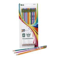 Dixon Ticonderoga Wood-Cased Pencils, #2 HB, Presharpened, Striped Barrels, Box of 10 (13910) Dixon Ticonderoga Wood-Cased Pencils, #2 HB, Presharpened, Striped Barrels, Box of 10 (13910)