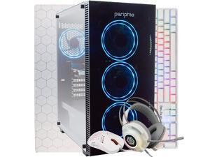 Refurbished: Periphio Blue Gaming Desktop w/ Intel Quad Core i5 3.4GHz, 16GB RAM, 120GB SSD, 1TB HDD