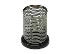 Rolodex Distinctions Pencil Cup 3 1/2 dia. x 4 1/2 Metal/Black E23569 Rolodex Distinctions Pencil Cup 3 1/2 dia. x 4 1/2 Metal/Black E23569