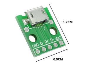 10pcs Micro USB to DIP Adapter 5pin Female Connector B Type PCB Converter 10pcs Micro USB to DIP Adapter 5pin Female Connector B Type PCB Converter