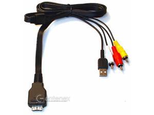 USB AV Cable for Sony VMC-MD2 Cyber-shot DSC-HX1 RCA DSC-H20 DSC-W290 DSC-W220 DSC-W210 DSC-W230