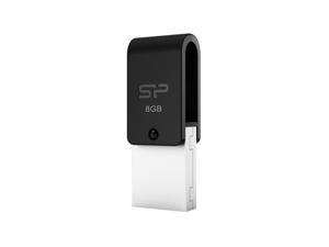 Silicon Power 8GB Mobile X21 OTG USB2.0 Flash Drive for Android Phones and Tablets Color Black Model SP008GBUF2X21V1K