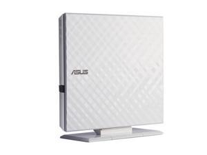 ASUS 8X USB2.0 DVD+/-RW Slim External CD & DVD White Writer Retail Model SDRW-08D2S-U/WHT/G/AS